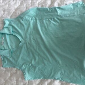 Women's Aqua Sleeveless Golf  Top